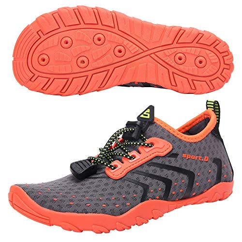 SAGUARO Zapatos de Agua Escarpines para Niños Secado Rápido Zapatillas de Playa Piscina Natación Naranja Gr.32