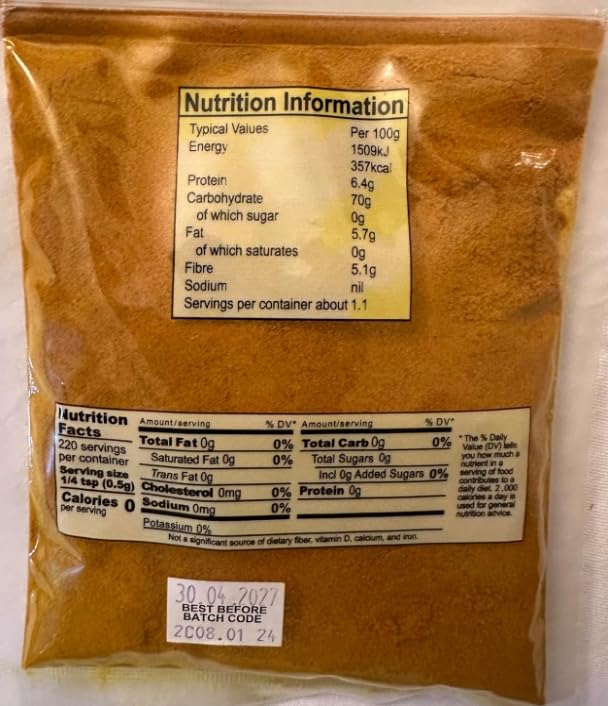 Curry Powder 450G (15.88OZ) / BETAPAC LIMITED/ZiQ zip lock back 2pc (6x4)