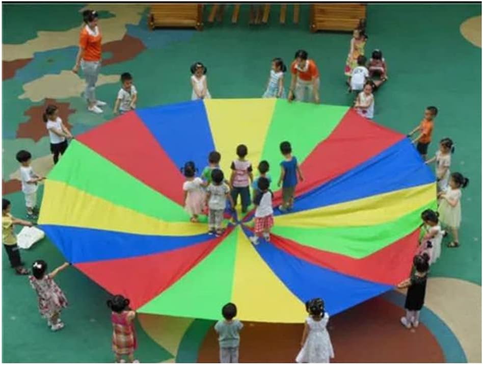 Party Game Parachute with Handle, Team Building Activities Parachute Toys, Enhance Children's Perception of Color (Size : 8m/26.24ft)