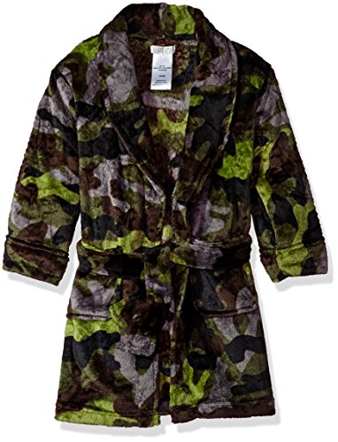 Komar Kids Boys' Big Printed Fleece Robe, Camo, X-Small