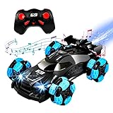 Ferngesteuertes Geländewagen im Maßstab 1:24 Spray Ferngesteuertes Auto, Drift RC Auto Spielzeug für Jungen und Mädchen, mit Spray Mist Music LED Lights