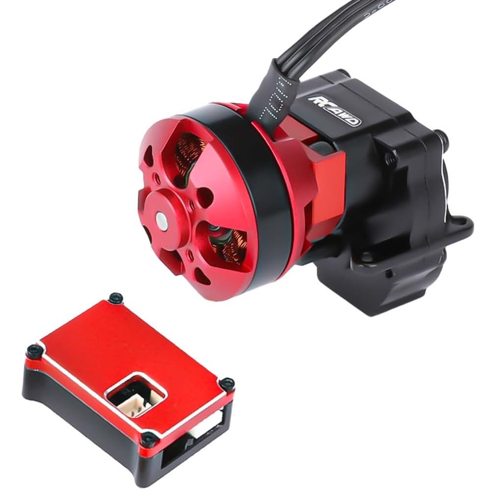 RCAWD 2204 2800KV Brushless Outrunner Motor Transmission with 30A Brushless Esc Pedals for 1/18 TRX4M Series Upgrades Part