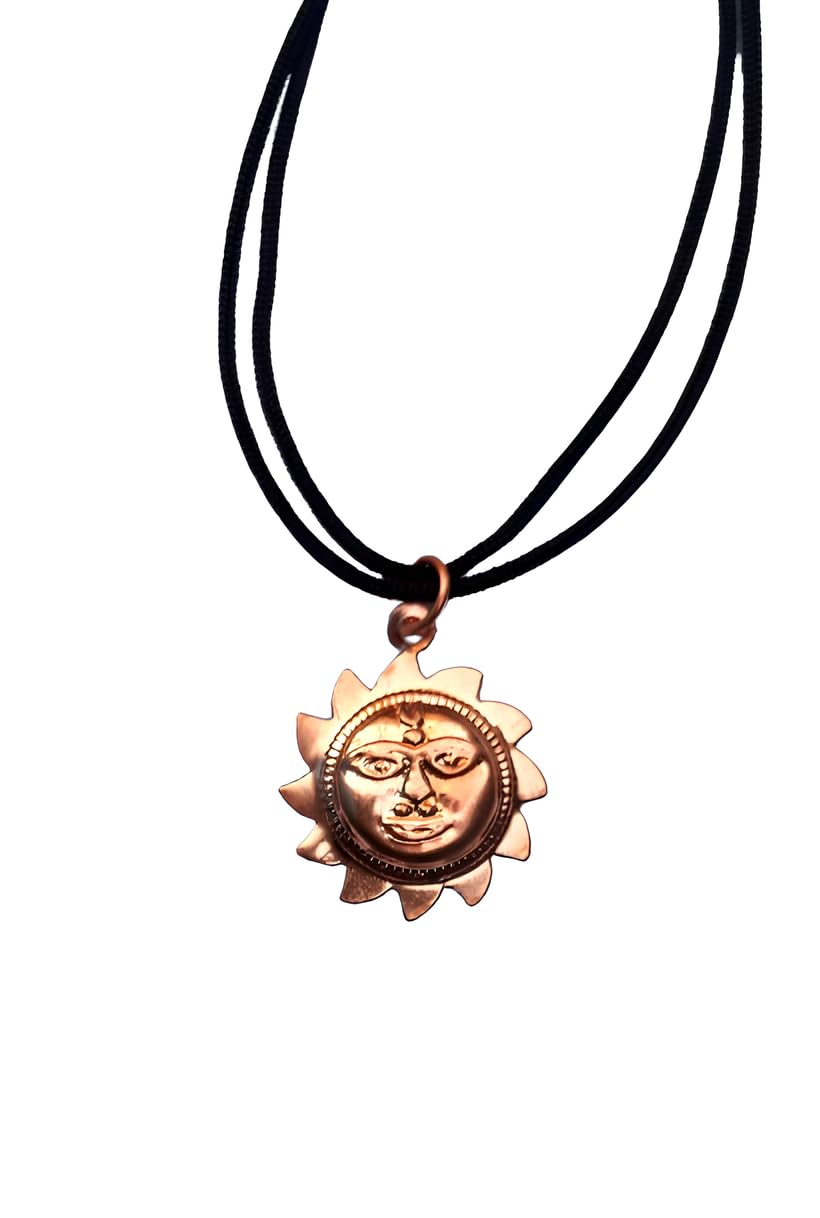 ishaspirituals copper sun face locket for kids Original & Pure Copper made Surya/Sun Face Pendant/Locket for Men, Women & Child for restrict evil energy-picture-12