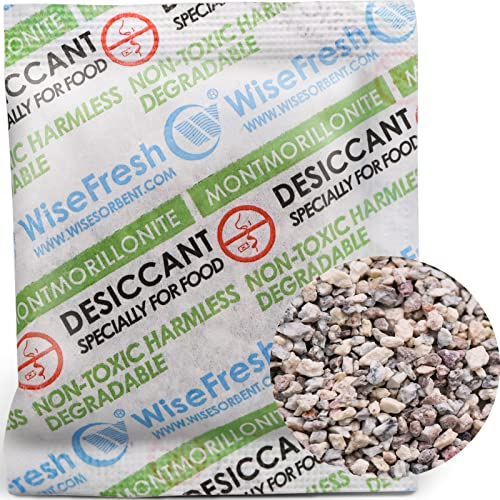 Wisesorb 800 Packs of 3 Gram Food Grade Clay Packs, Environmental Protection Bentonite Clay Dessicant Packets, Montmorillonite Moisture Absorbers for Food Storage, Desiccant Dehumidifiers WiseFresh Wisesorb 800 Packs of 3 Gram Food Grade Clay Packs, Environmental Protection Bentonite Clay Dessicant Packets, Montmorillonite Moisture Absorbers for Food Storage, Desiccant Dehumidifiers WiseFresh