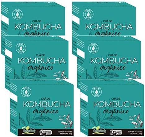 Kit 6cx Chá Kombucha Orgânico - chá fermentado (60 sachês de 10g)...