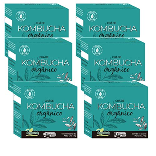 Kit 6cx Chá Kombucha Orgânico - chá fermentado (60 sachês de 10g)...