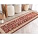 Well Woven Barclay Collection Sarouk Red 2x7 Runner Rug - for Hallways, Kitchens, and Entryways