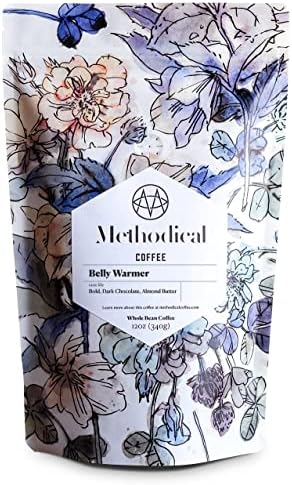 Belly Warmer Whole Bean Coffee: 100% Arabica Smooth Dark Roast Coffee with Bold, Chocolatey Notes, Freshly Roasted in the USA, Fair Trade Coffee Ethically Sourced from Family Farms, 12 Oz.