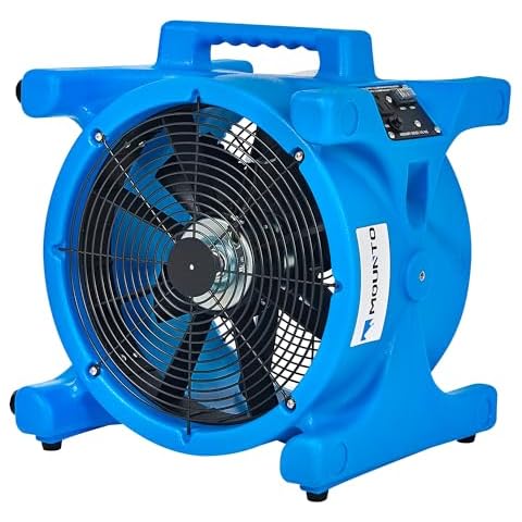 MOUNTO AM20DF 1/5 HP 1800 CFM Axial Air Mover Blower Fan - Powerful Down Draft Fan for Drying, Cooling, and Ventilation Cover