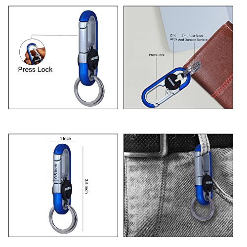 Image of Techpro Stainless Steel Keychain Heavy Duty Car Keychain for Men and Women