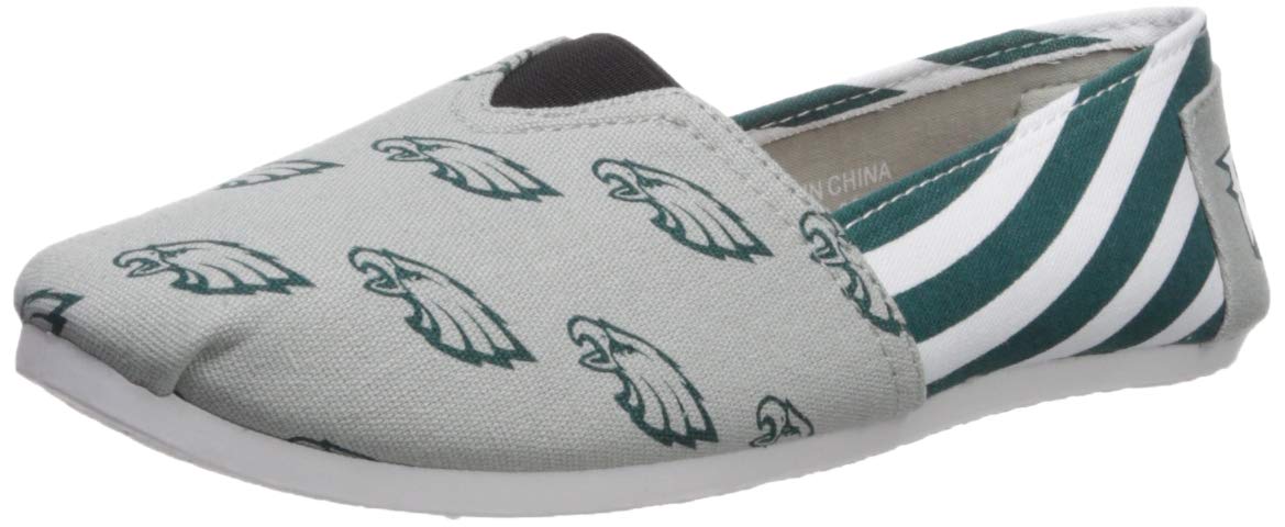 FOCO Women's NFL Team Logo Ladies Fashion Slip On Canvas Shoes