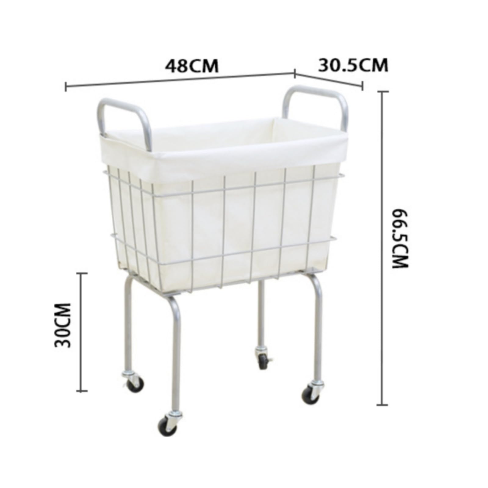 Cesto Ropa Rectangular Reforzado Cesta Lavandería con Ruedas Compacto Cesto Ropa Forro Extraíble para Hogar