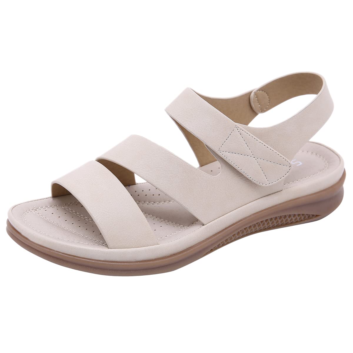 vanberfiaWomen Flat Sandals Casual Open Toe Simple Summer Sandals