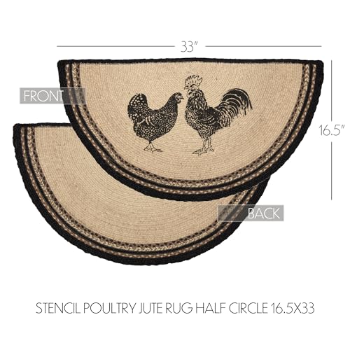 Tapete decorativo jute semicircular 16.5x33 pulgadas miniatura 2