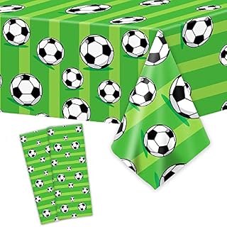 2 PCS Football Table Cloth 130 * 220cm, Football Pattern Tablecloth Printed Sports Table Covers for Football Event, Football Theme Party Supplies Set Football Birthday Party Decorations.
