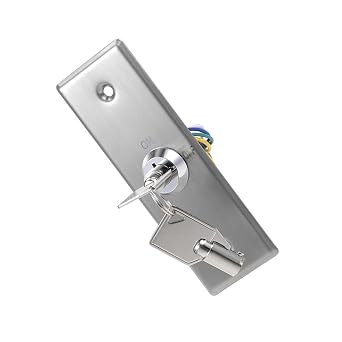 sourcing map Key Switch Lock On/Off Exit Door Lock Emergency Door Release SPST for Access Control with 2 Keys