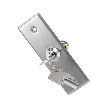 sourcing map Key Switch Lock On/Off Exit Door Lock Emergency Door Release SPST for Access Control with 2 Keys