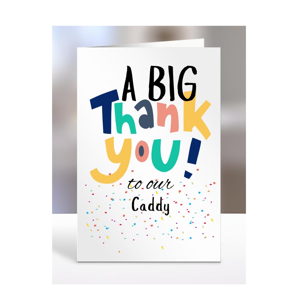 A big thank you our Caddy, Card for Men, Women, Presents for Christmas, Female, Male, Him, Her, Thankyou, Greetings cards, A5-263a_110