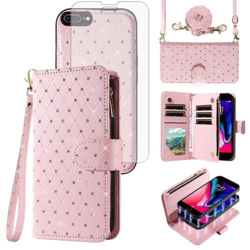 Coque pour iP 7 Plus Antichoc Asuwish Rose avec Protection Caméra Élevée