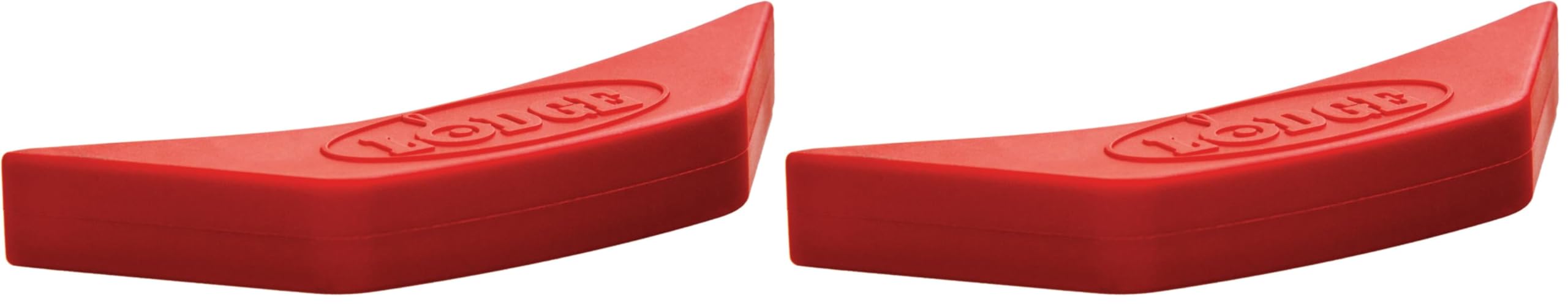 Lodge Silicone Assist Handle Holder - Dishwasher Safe Hot Holder Designed for Traditional Lodge Cast Iron Dual Handle Products - Reusable Heat Protection Up to 450° - Red (Pack of 2)