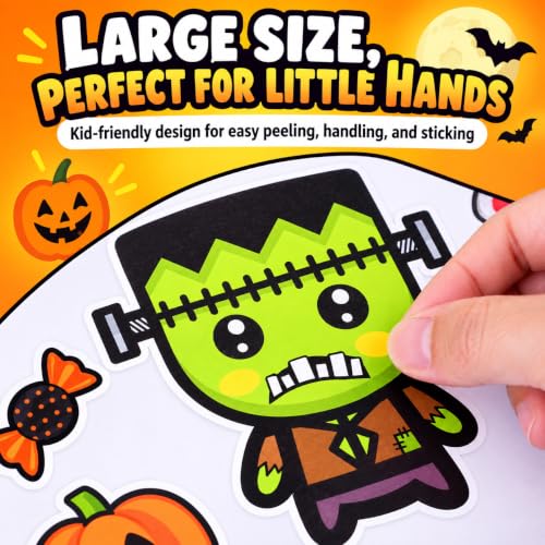 Max Fun 48 Sheets Halloween Stickers for Kids Bulk Cute Holiday Stickers Funny DIY Crafts Activities Party Favors Game Gifts for Boys Girls - image 6