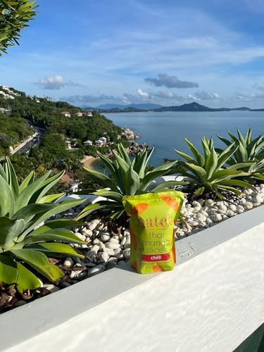 Image of Natch Dried Thai Mango Slices, Healthy Snakcs 100% All Natural, Vegan, Gluten Free, No Artificial Preservatives, Trans Fat Free, Rich in Antioxidants, Chilli Flavour, 150gm each (Pack of 2)