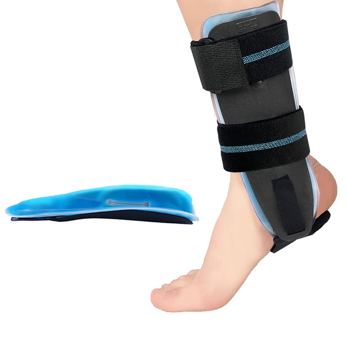 Soporte para la Periostitis Tibial Estabilizador de Tobillo Tobillera, Tobillera de Aire y Gel Estribo de Tobillo, Inmovilización de esguince para prevenir la inversión, Caminata