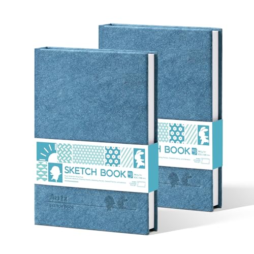 Arrtx A6 Sketchbook 5.8"x4.1" - 120 Sheets/240 Pages(2 Pack), 180gsm Acid-Free Paper Blank Sketch Book, Hardcover Portable Artist Sketch Journal for Drawing, Illustration & Travel image 7
