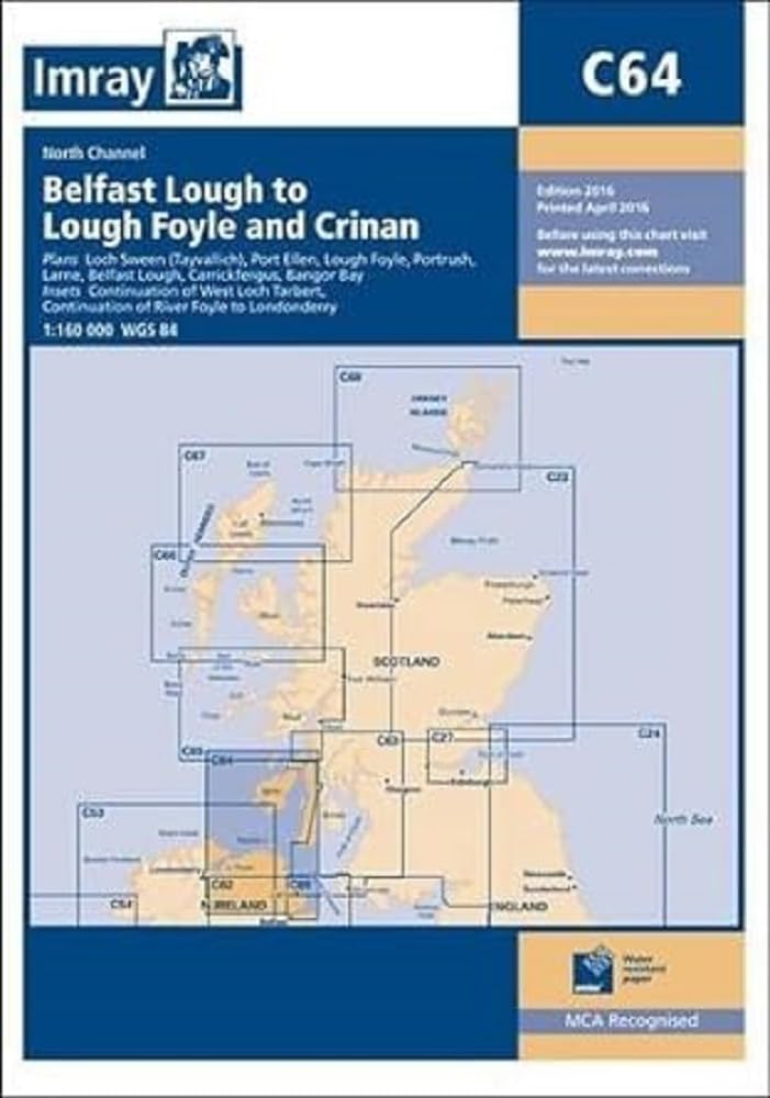 Imray Chart C64: North Channel - Belfast Lough to Lough Foyle and Crinan