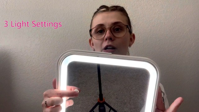 Espejo de Maquillaje YEKKOPT Rectangular con Luz y Batería Recargable miniatura 7