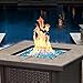 BALI OUTDOORS 32-Inch Outdoor Propane Gas Fire Pit Table, 50,000BTU FirePit, Brown