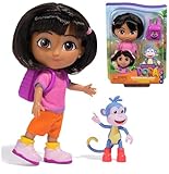 Dora   Coffret Cadeau Les Meilleurs Amis   Poupée avec Vêtements Accessoire Et Figurine De Babouche   Figurine À Collectionner   Dessin Animé Jouet Maison De Poupée   Jouet Enfant 3 Ans Et +