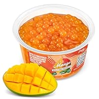 INSPIRE FOOD Bubble Tea Perlen Mango für Bubble Tea | Popping boba Perlen, Tapioka Fruchtperlen und Boba Perlen - 100% vegan und glutenfrei, ohne künstliche Farbstoff, 450g