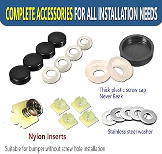 Stainless Steel License Plate Screws -No Rust Plate Screws for Fastening License Plate Cover, Front or Rear License Plate Frames with Screw Black Caps (Anti-Theft Self Tapping Screws)