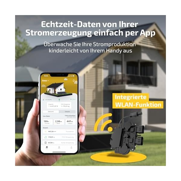 Solakon® 880W Balkonkraftwerk 800W / 600W komplett Steckdose - Upgradebarer Wechselrichter - 440W Bifaziale Solarmodule & 600W/800W Wechselrichter & Zubehör – Bild 7