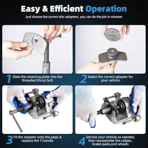 FreeTec 24 tlg. Universal Bremskolbenrücksteller Set Bremssattel Kolben Wind Zurück Tool Kit Bremse Instandsetzung Werkzeug Bremskolben