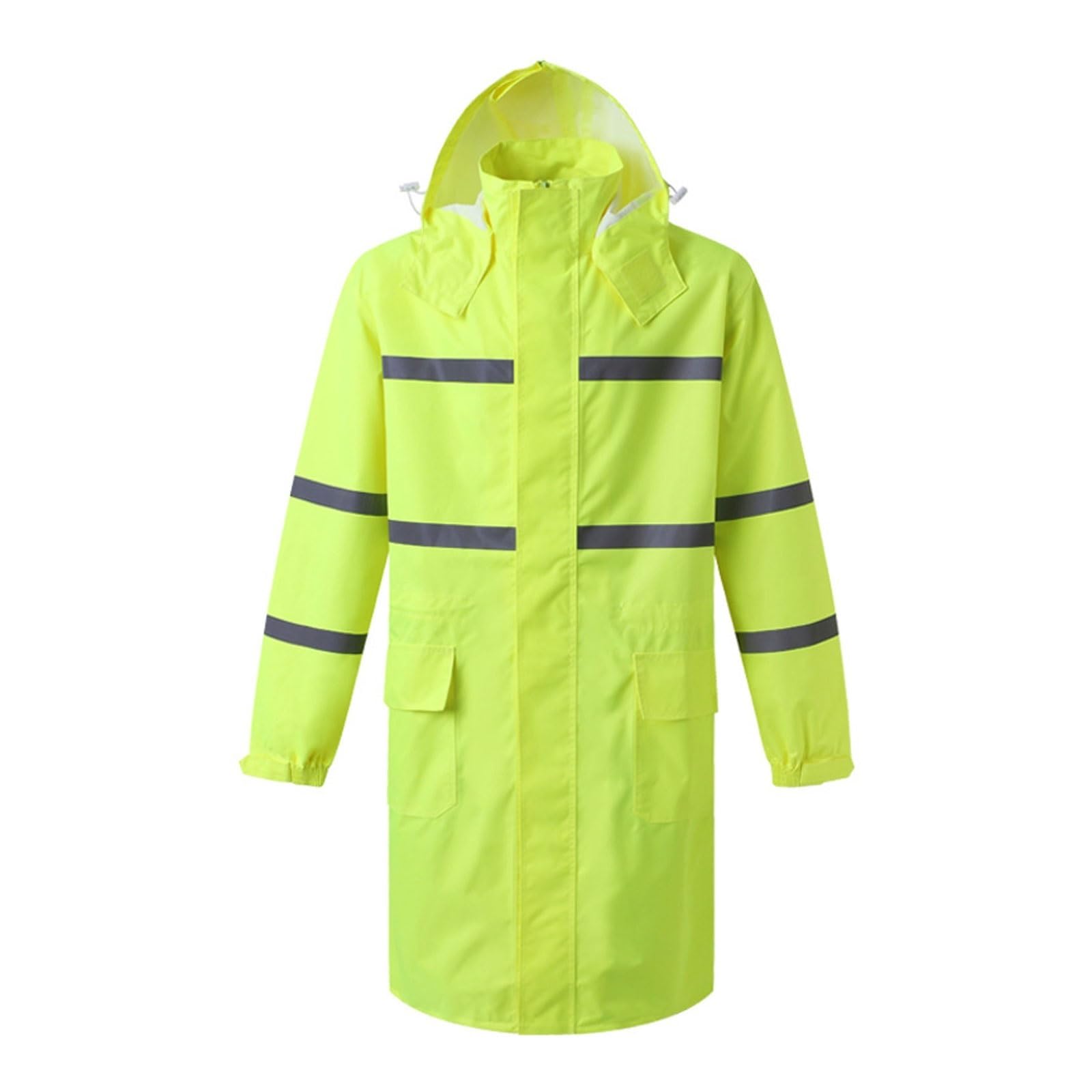 Chaqueta reflectante ligera con capucha for lluvia, ropa de seguridad de alta visibilidad for hombres y mujeres, chaqueta impermeable for exteriores. chaleco reflectante
