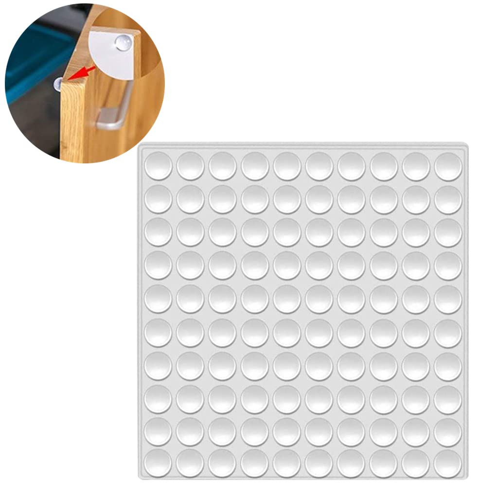 FDSHIP Round Adhesive Silicone Bumper Door Cabinet Drawer Safety Stopper Mute Buffer (3x8 mm, Clear) -Set of 100 Pieces, 1 Sheet — Amazon image 8