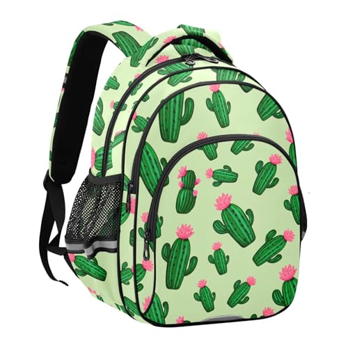 Emelivor Blooming Cactus Plant Kids Backpack Toddler School Backpack Book Bag Backpacks Schoolbag for Travel,M2