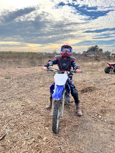 Image of Kids Dirt Bike Gear Motorcycle Armor, Kids Chest Protector Motocross Motorcycle Protective Gear Body Armor Vest Knee Guards and Elbow Full Body Protection Set for Cycling Skateboard MTB ATV (Red)