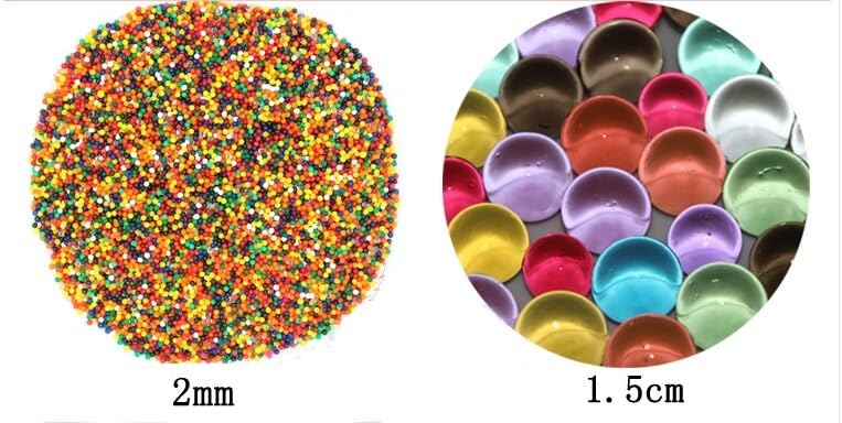 Image of SSKR Crystal Jelly Beads Water Jelly Balls Rubber Jelly Beads Growing Orbezz 100 GMS Each (Small, Medium, Large, Jumbo)