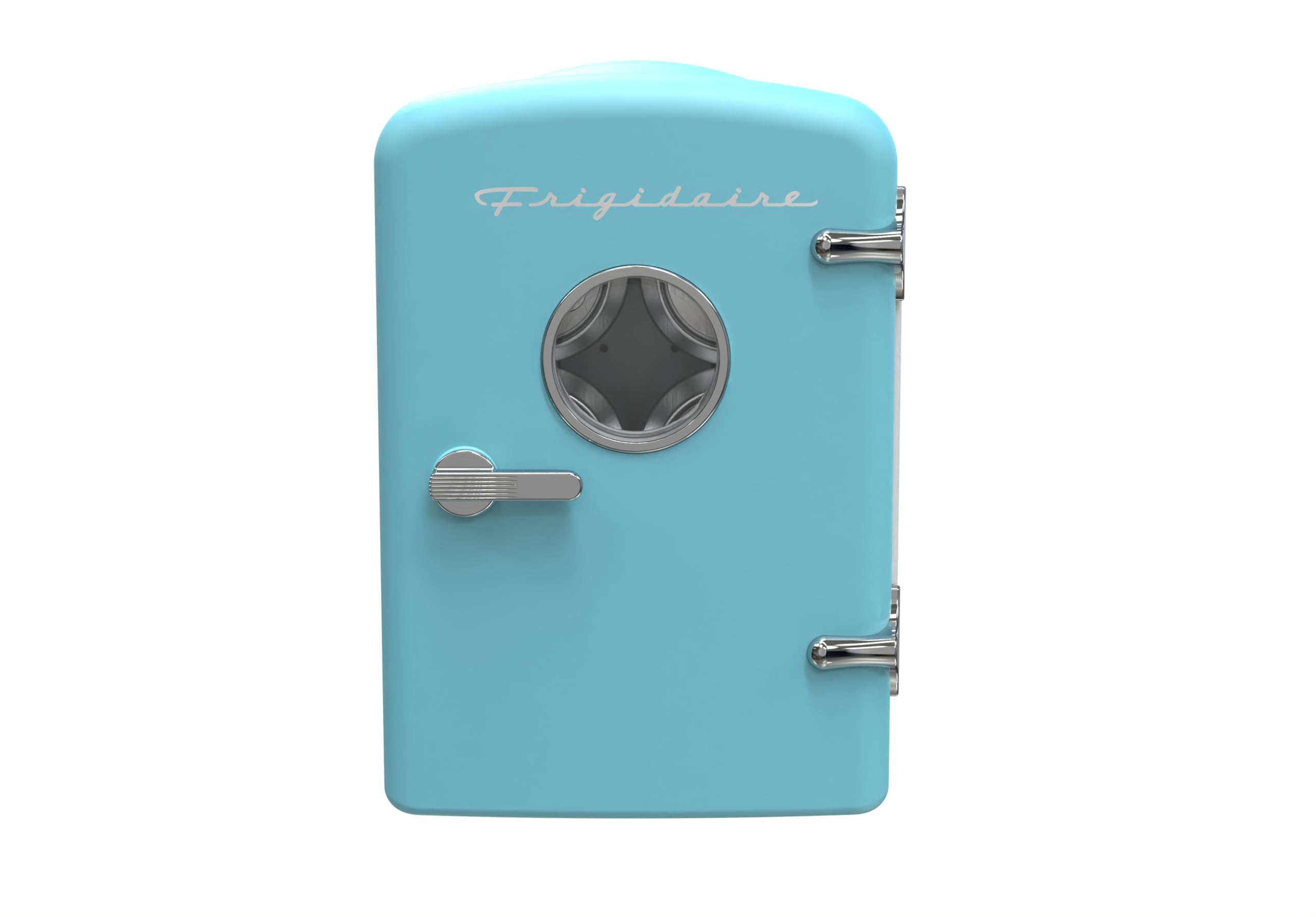 Frigidaire EFMIS171-BLACK Retro Mini Portable Personal Fridge - Ideal for Home, Office or Dorm - Features Active Cooling Can Holder on Top - Includes Carrying Handle, AC/DC Wall/Car Charger - Blue