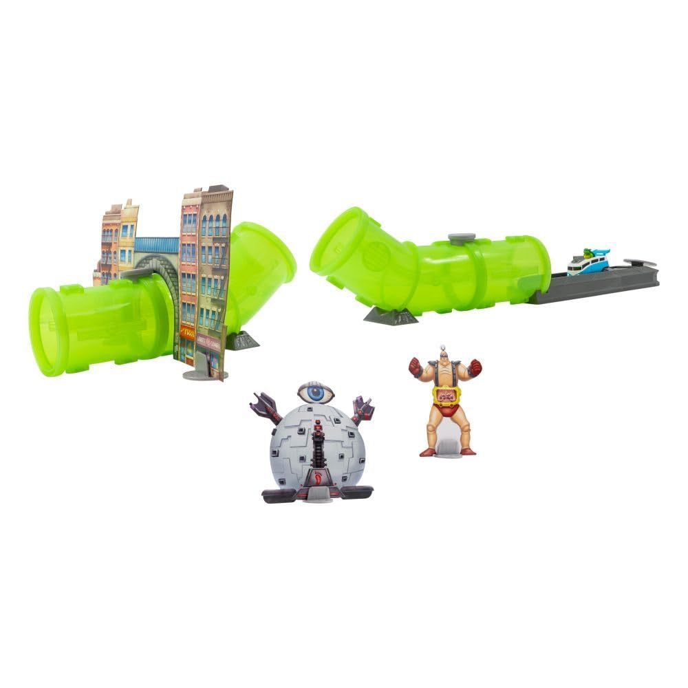 TEENAGE MUTANT NINJA TURTLES SHELL RIDERS TRICK CITY, Includes exclusive Leonardo diecast vehicle, dioramas and villains! AGE 3+