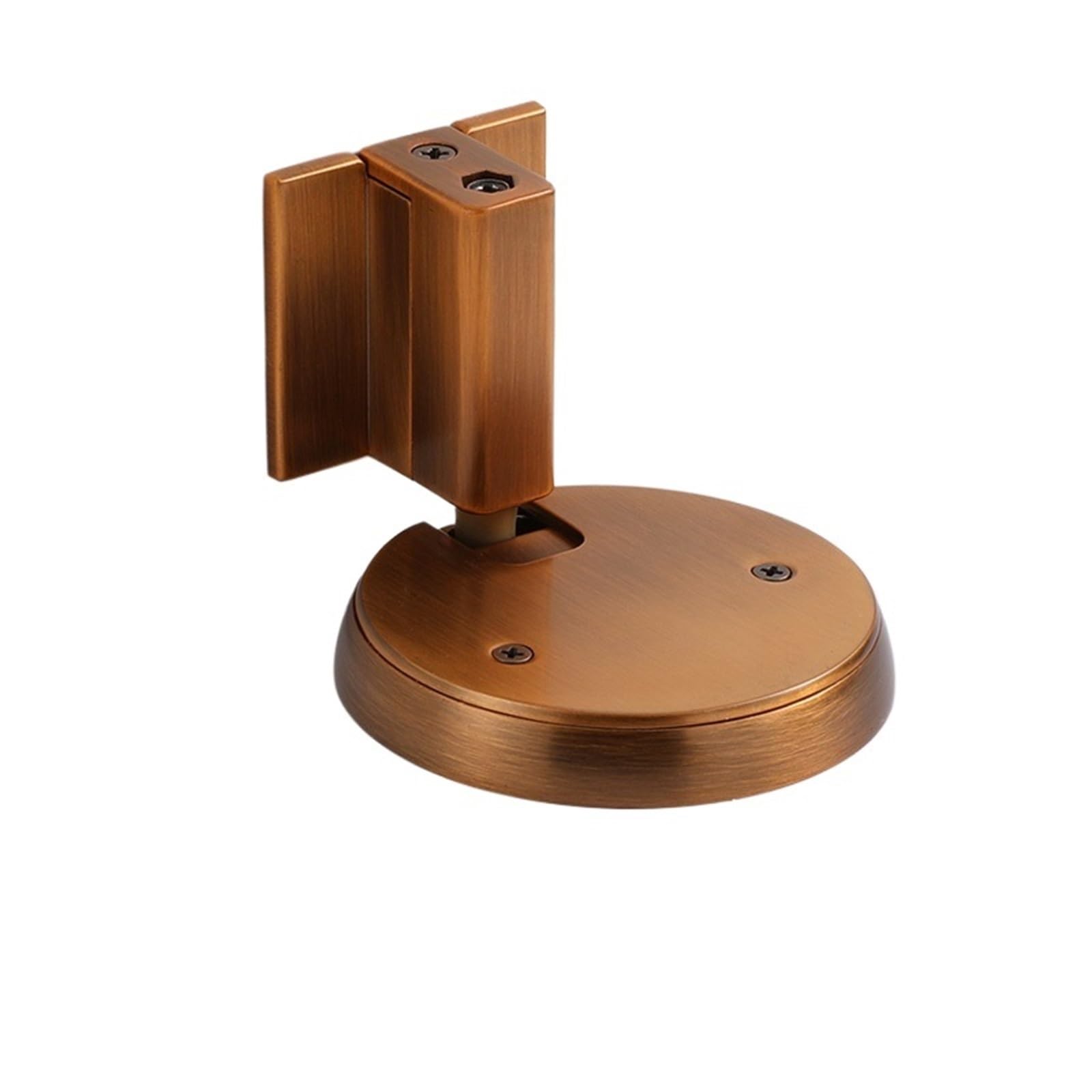 Door Stop Non-Punch Door Stop Water-Proof Zinc Alloy Stopper Holders Nail-Free Mechanical Doorstop Furniture(A - Yellow Bronze)