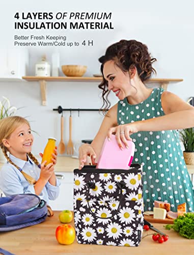 Joyhill Insulated Lunch Bag For Women, Thermal Lunch Tote Bag, Leakproof Lunch Box Bag Lunch Handbag With Front Pocket, Water Resisted Lunch Bag For Work Picnic #TOP1