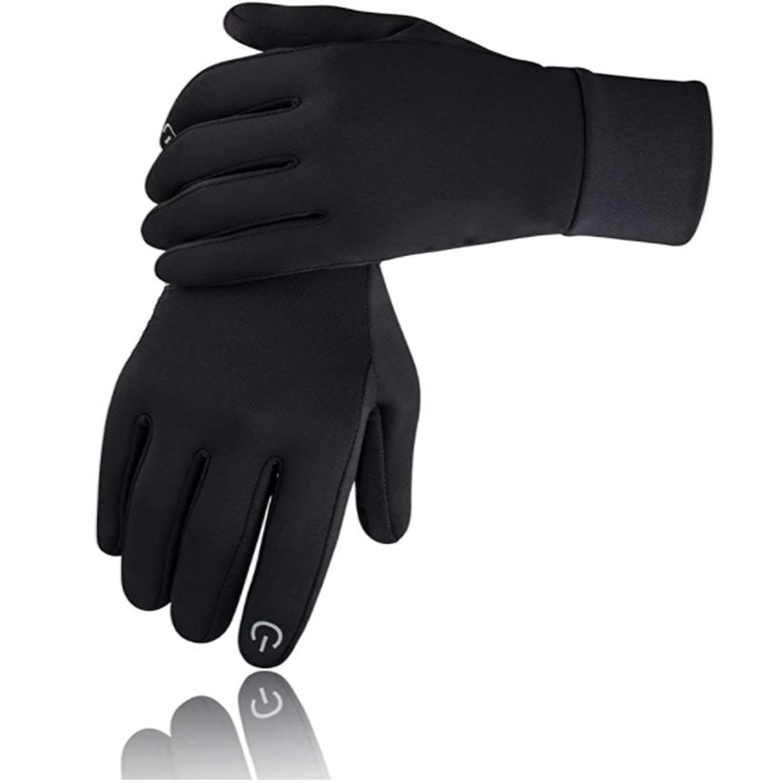Guantes Guantes Cálidos De Otoño E Invierno En Ciclismo En Bicicleta Y Mujeres Deportes Sin Deslizamiento Sin Deslizamiento De La Pantalla Táctil-Negro-l