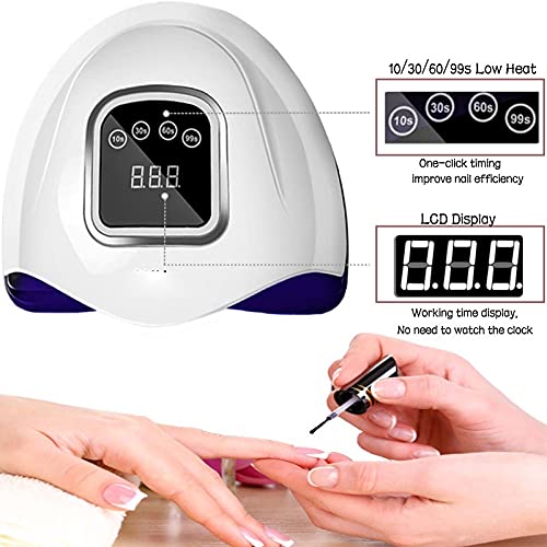 Lámpara de uñas Nueva lámpara LED UV de 90 W Secador de uñas Luz de curado de manicura para secar Esmalte de Gel Lámpara de uñas Gellak con Temporizador Sensor Inteligente Herramientas de uñas para