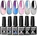 Allenbelle UV Nagellack Thermo Set 6 Farben Mit Geschenkbox,Gel Nagellack Farbwechsel Shellac Set Uv Gel Nail Art,Soak Off Uv Thermo Nagellac 001