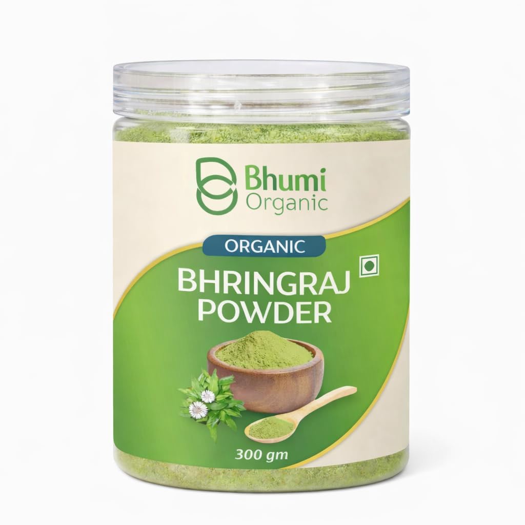 Bhumi Organic Bhringraj Powder (Eclipta Alba) 200g – Ayurvedic Hair Growth, Reduces Hair Fall & Promotes Thick, Strong Hair | Natural-image-13