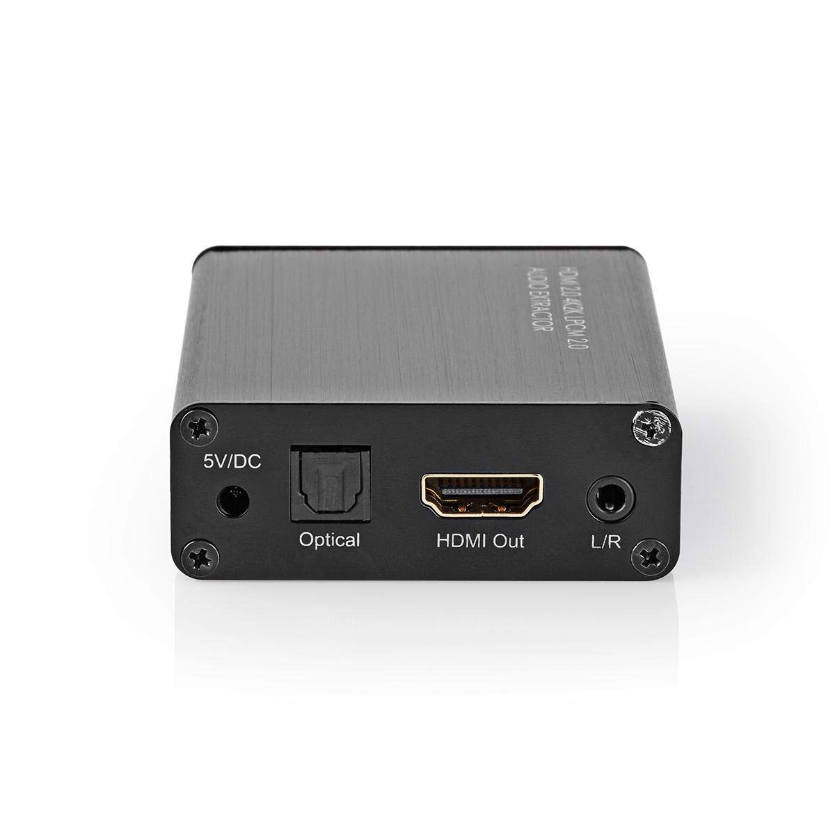 NEDIS HDMI-Audio-Extractor - Digital und Stereo - 1x HDMI-Eingang - 1x HDMI-Ausgang - Toslink - Schwarz, VEXT3470AT